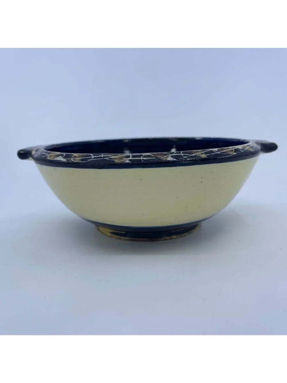 vintage handmade earthenware bowls fig design alcea pottery france set of 2